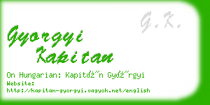 gyorgyi kapitan business card